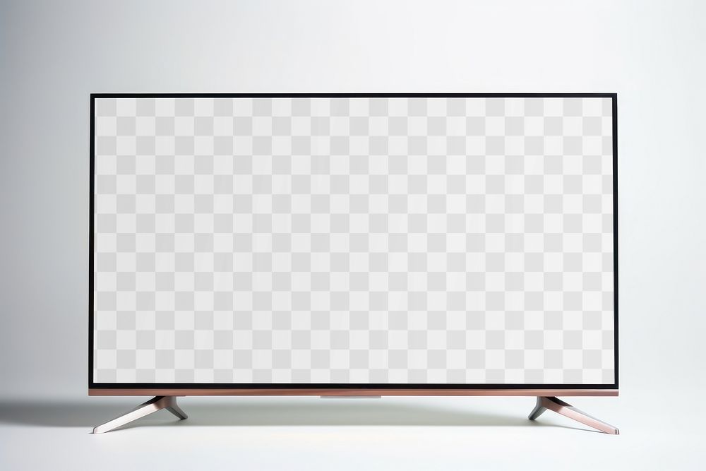 Smart TV screen png mockup, transparent design