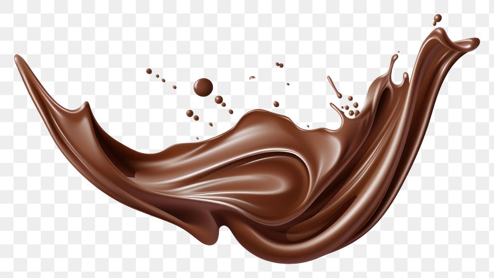 PNG Chocolate splash dessert food white background. AI generated Image by rawpixel.