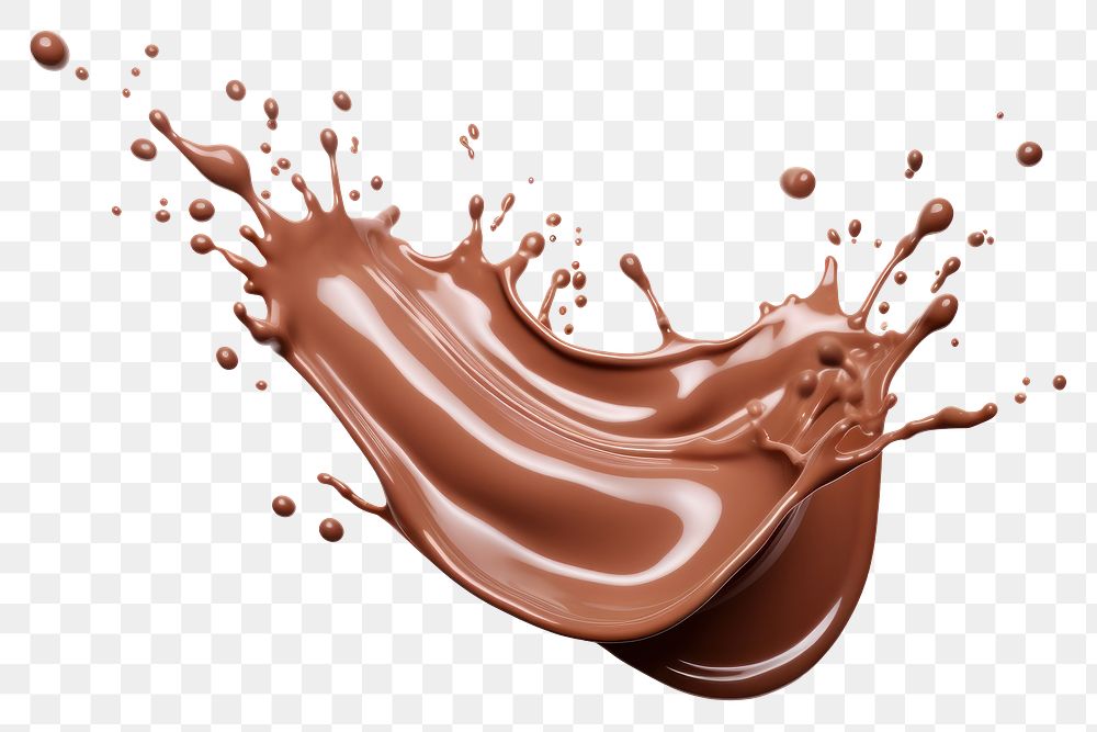 PNG Milk chocolate splash dessert food white background. AI generated Image by rawpixel.