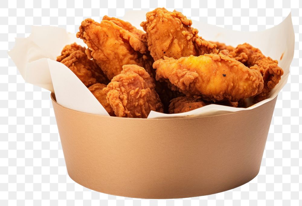 PNG Fried chicken fried paper food. AI generated Image by rawpixel.