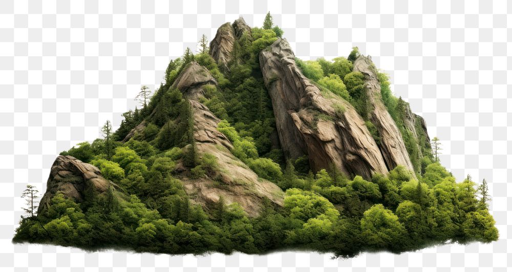PNG Mountain forest green rock. | Free PNG - rawpixel