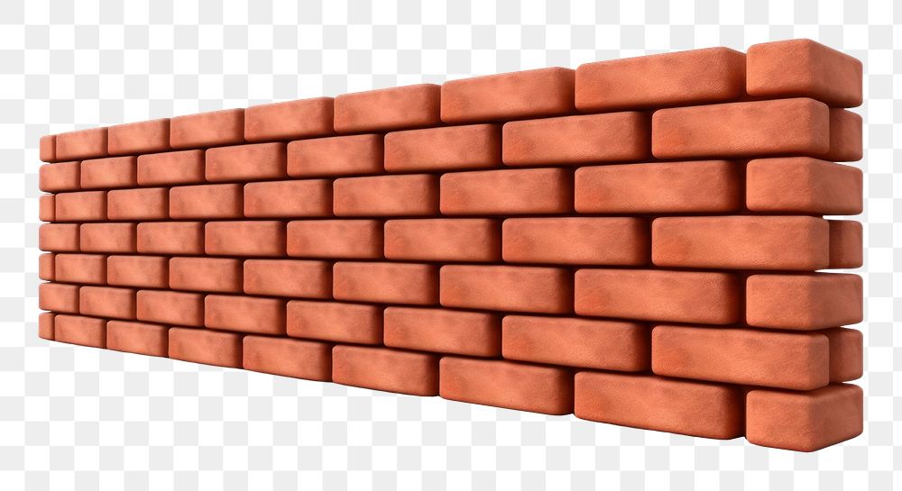 PNG Brick wall architecture white background repetition. AI generated Image by rawpixel.