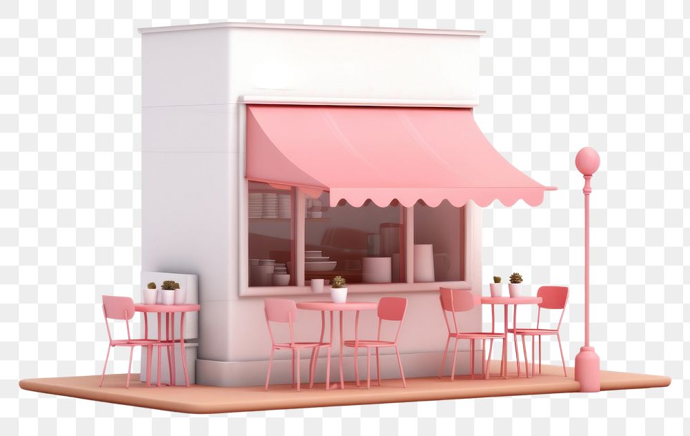 PNG Minimal cafe restaurant awning chair. 