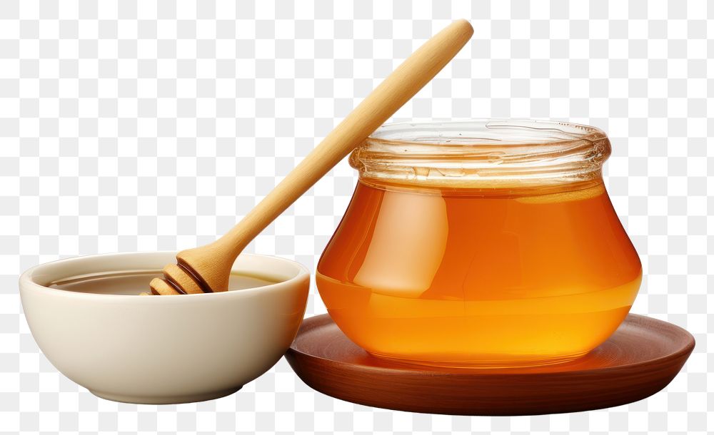 PNG Honey food jar white background. AI generated Image by rawpixel.