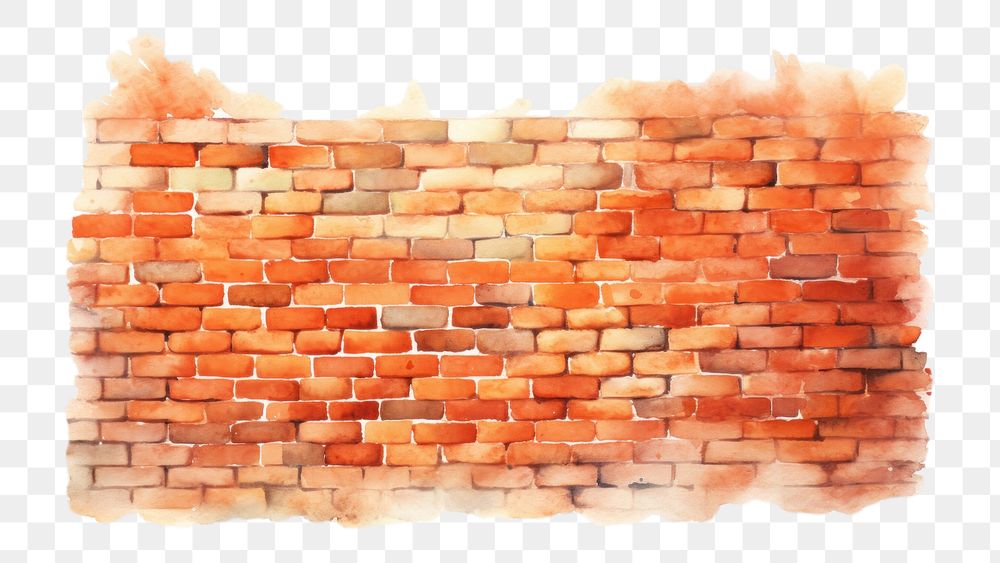 PNG Brick wall architecture backgrounds white background. AI generated Image by rawpixel.