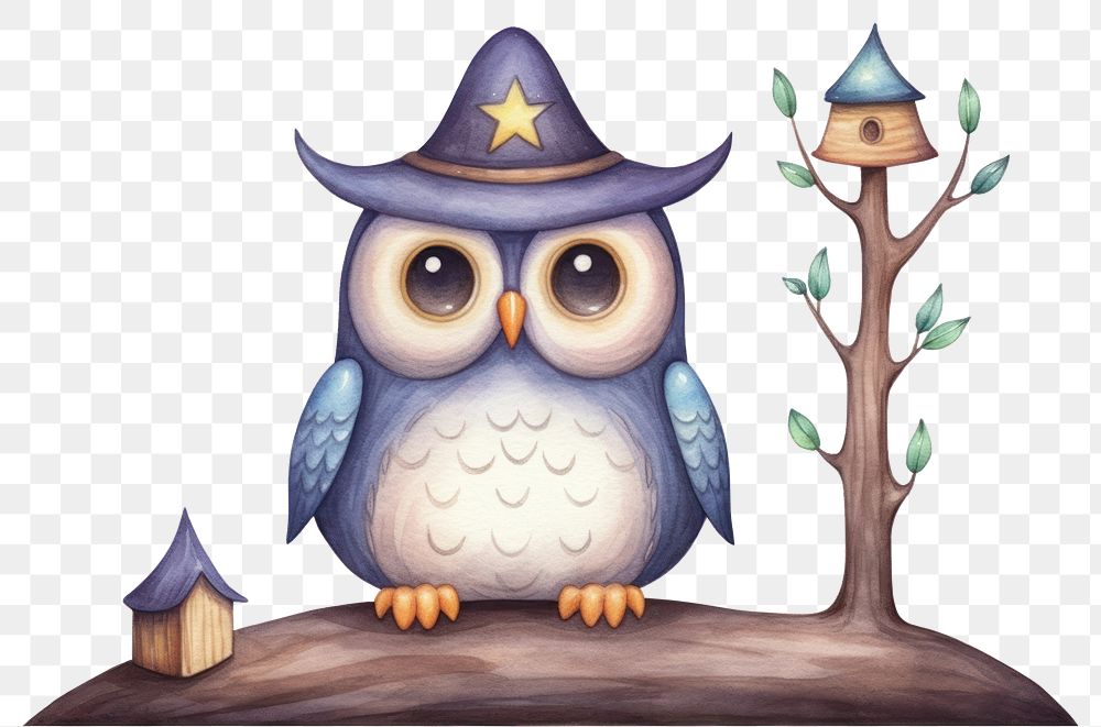 PNG Owl witch animal nature bird. AI generated Image by rawpixel.