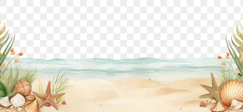 PNG Beach border backgrounds outdoors nature. AI generated Image by rawpixel.