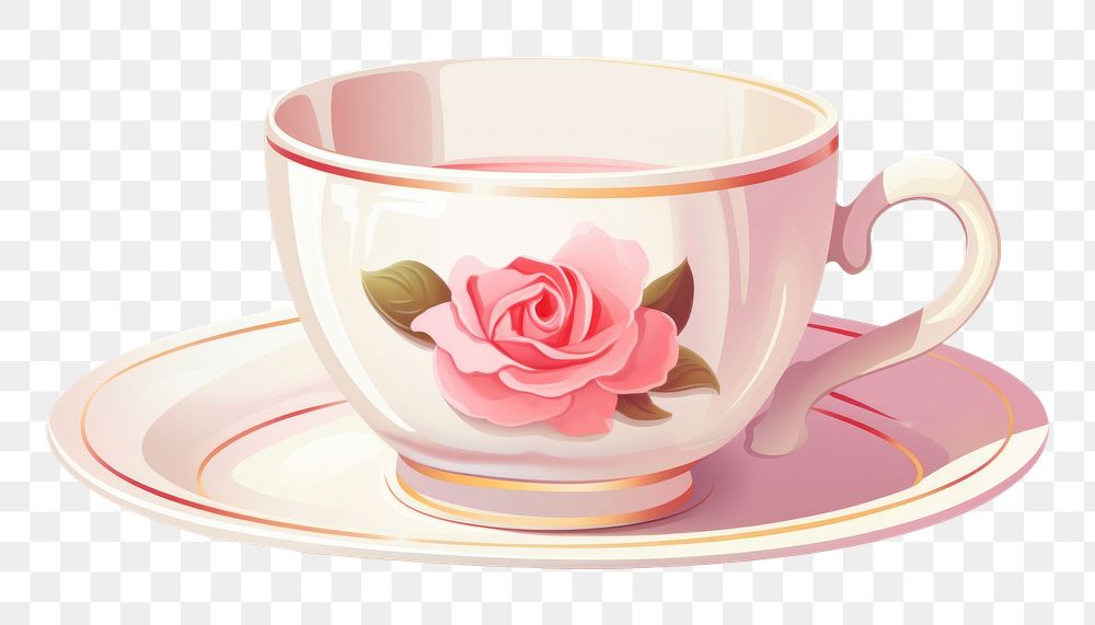 PNG Cup saucer flower drink. 