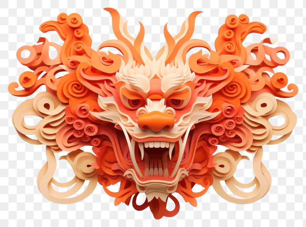 PNG Chinese dragon year craft art representation. AI generated Image by rawpixel.