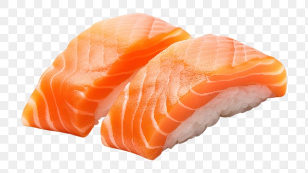 PNG Salmon sushi salmon seafood dish. AI generated Image by rawpixel.