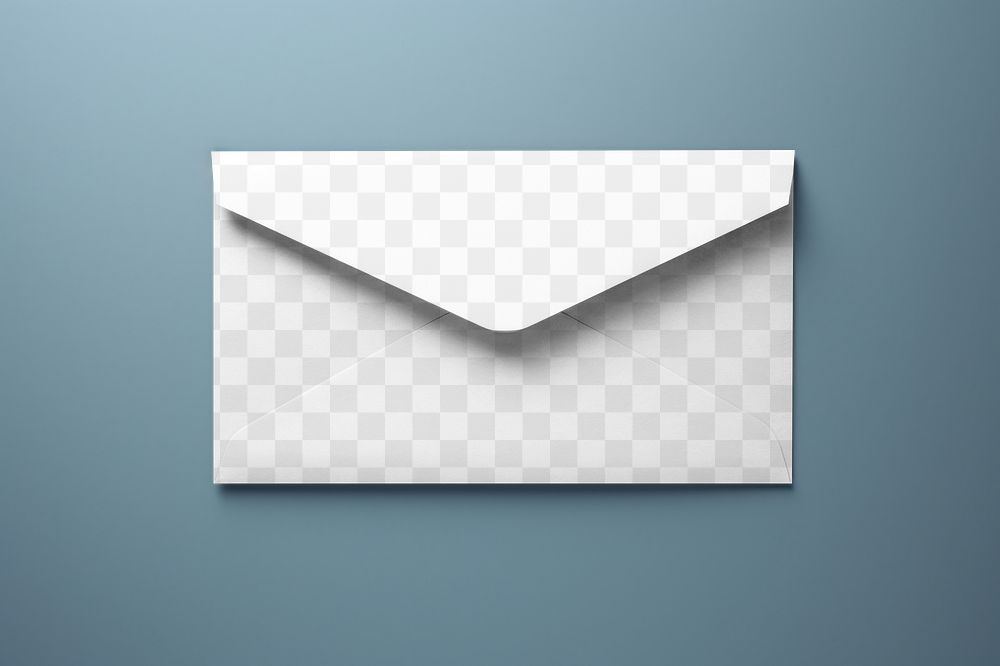 Mail envelope png, transparent mockup