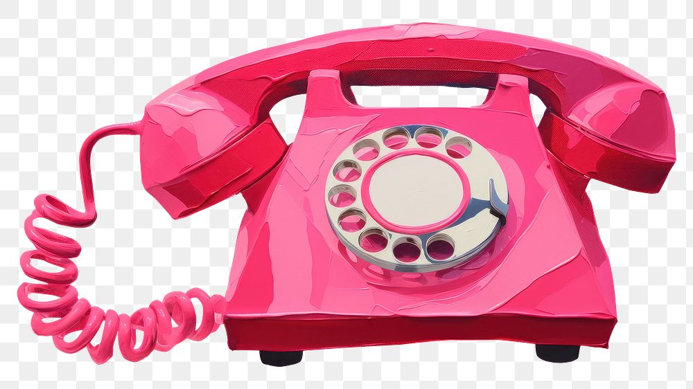 PNG  Pink phone art electronics technology. AI generated Image by rawpixel.
