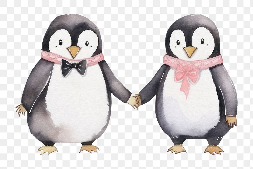 PNG Cute bear wedding penguin cartoon animal. AI generated Image by rawpixel.