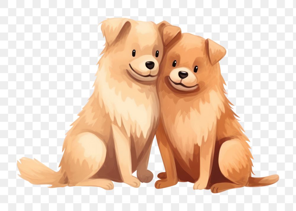 PNG Valentines animal dog cartoon. AI generated Image by rawpixel.