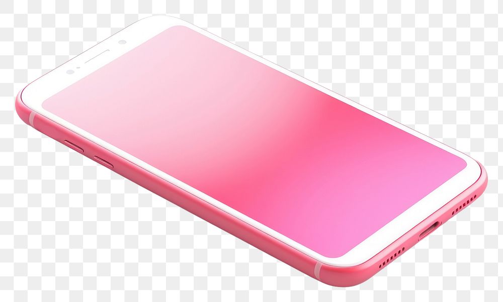 PNG  Pink smartphone white background portability electronics. AI generated Image by rawpixel.