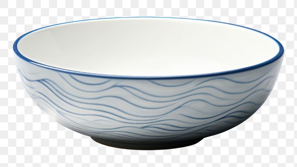 PNG Empty bowl porcelain pottery white background. AI generated Image by rawpixel.