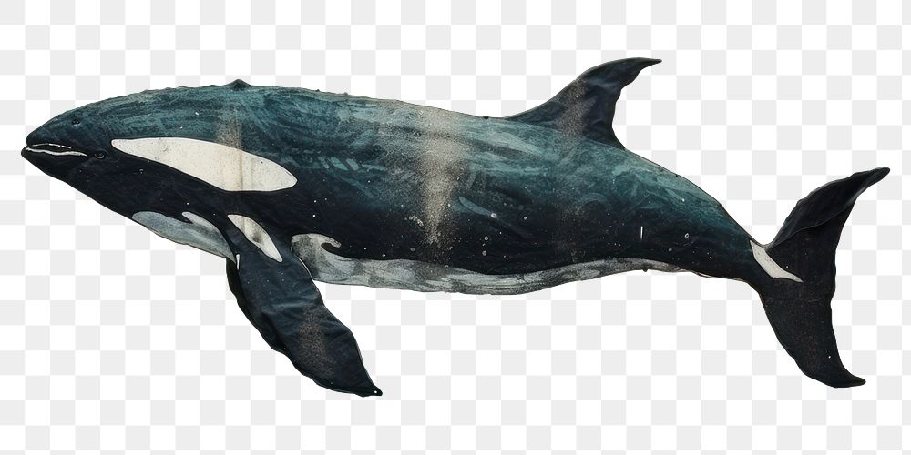 PNG  Whale painting animal mammal. AI generated Image by rawpixel.
