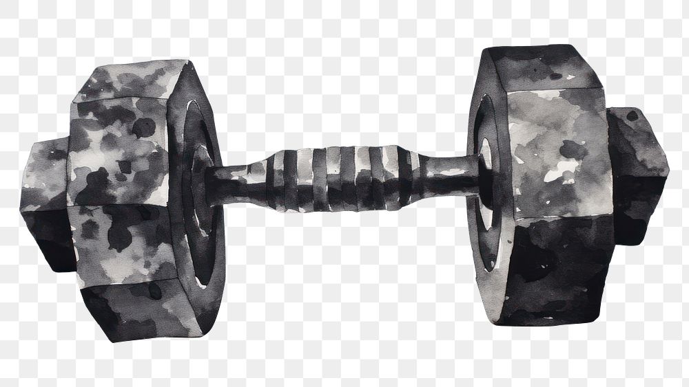 PNG Black dumbbells gym weightlifting bodybuilding. 