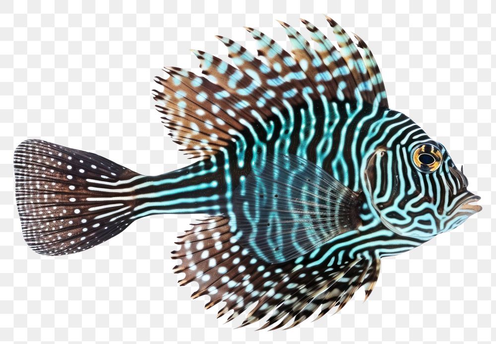 PNG  Fish animal sea white background. AI generated Image by rawpixel.