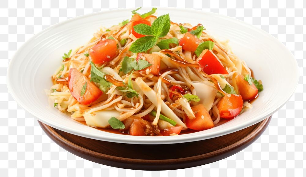PNG Noodle dish spaghetti pasta. AI generated Image by rawpixel.