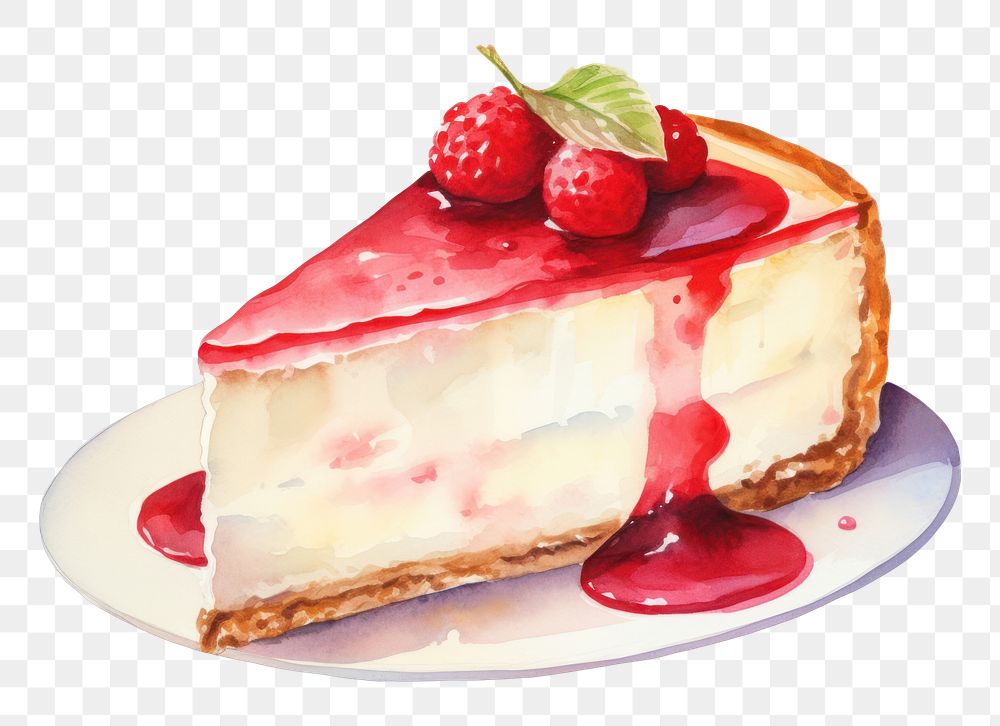 PNG Cheesecake raspberry dessert fruit. 