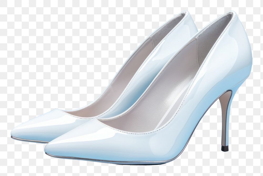 PNG White high heels mockup footwear shoe elegance. 