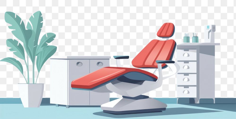 PNG  Dental clinic hospital chair architecture. AI generated Image by rawpixel.