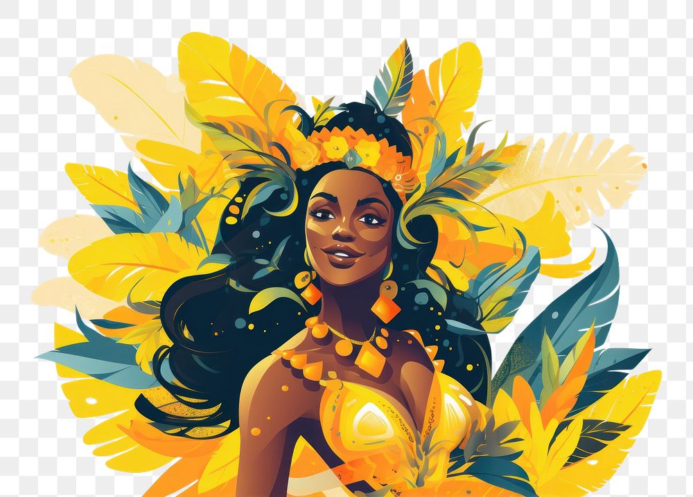 PNG  Brazilian carnival adult art representation. AI generated Image by rawpixel.