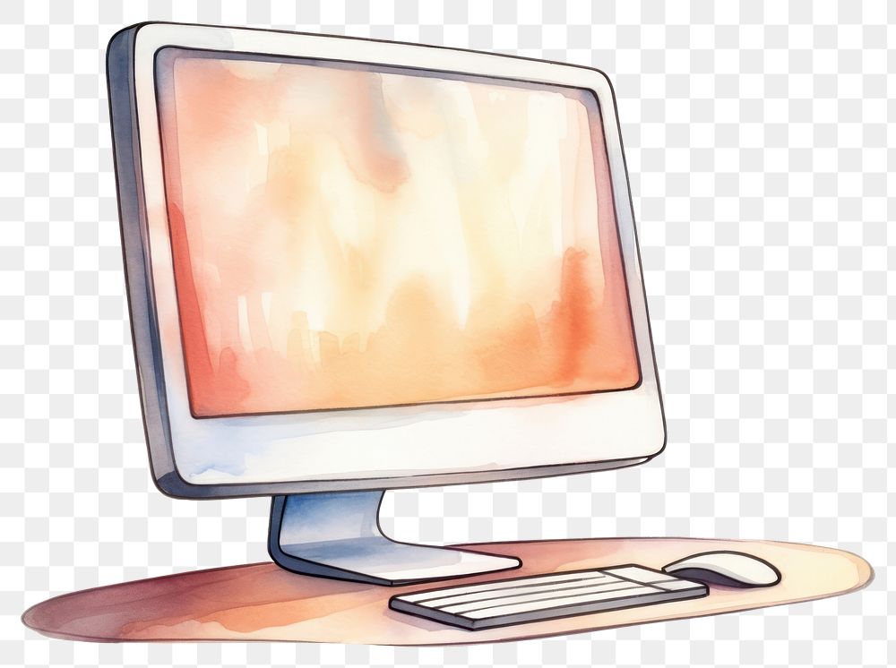 PNG Computer cartoon white background electronics. 