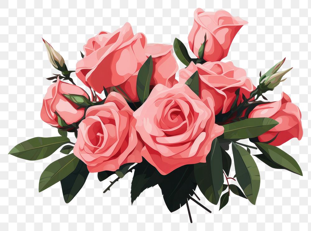 PNG Pink rose bouquet flower plant pink. 