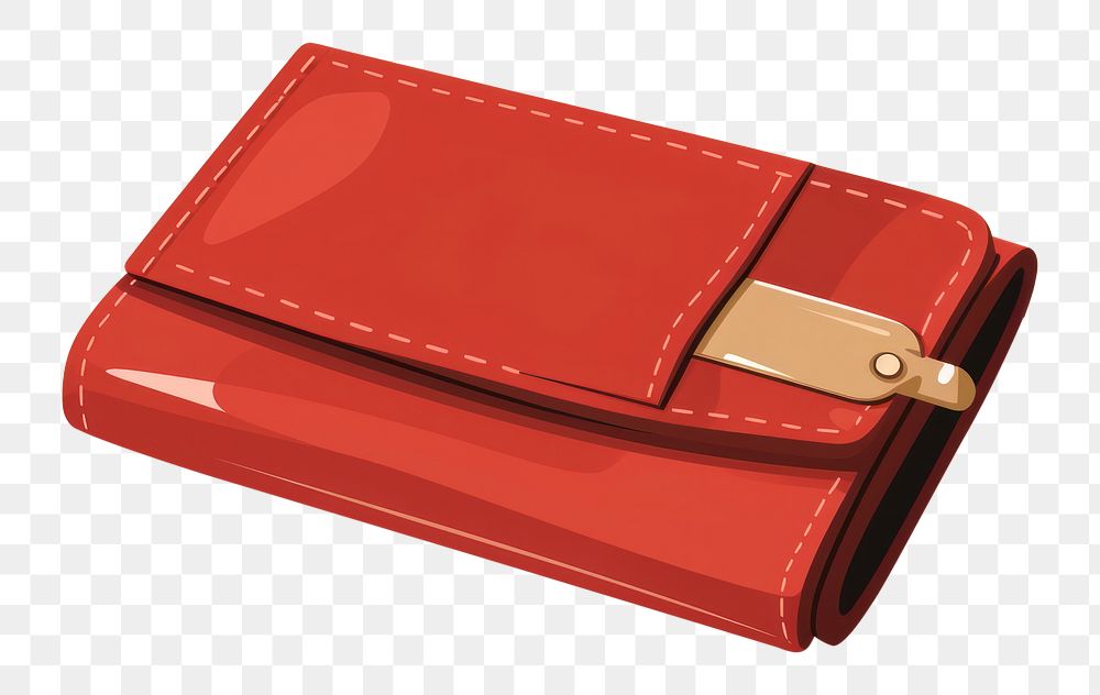 PNG  Red wallet accessories accessory suitcase. AI generated Image by rawpixel.