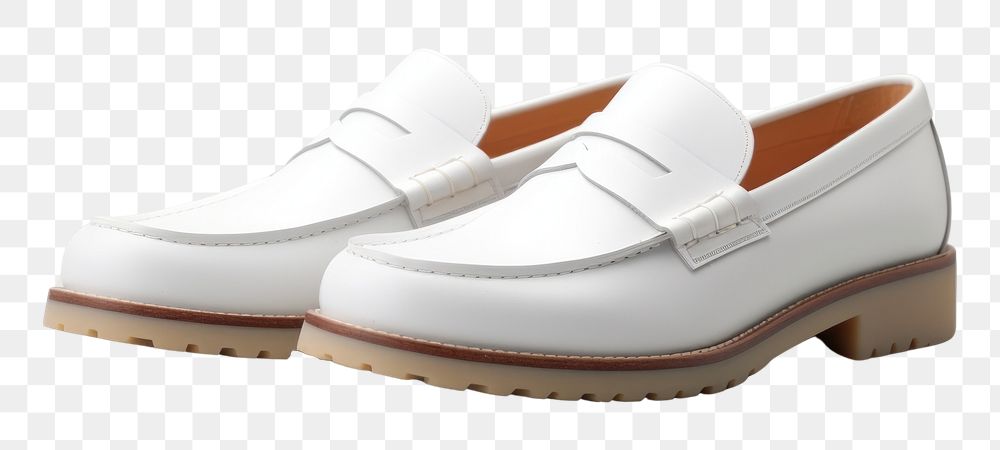 PNG Blank white track sole penny loafers footwear shoe clothing. AI generated Image by rawpixel.