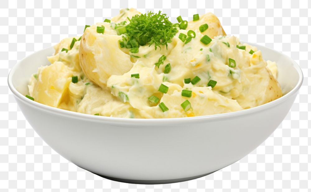 PNG  Potato salad food bowl vegetable. AI generated Image by rawpixel.