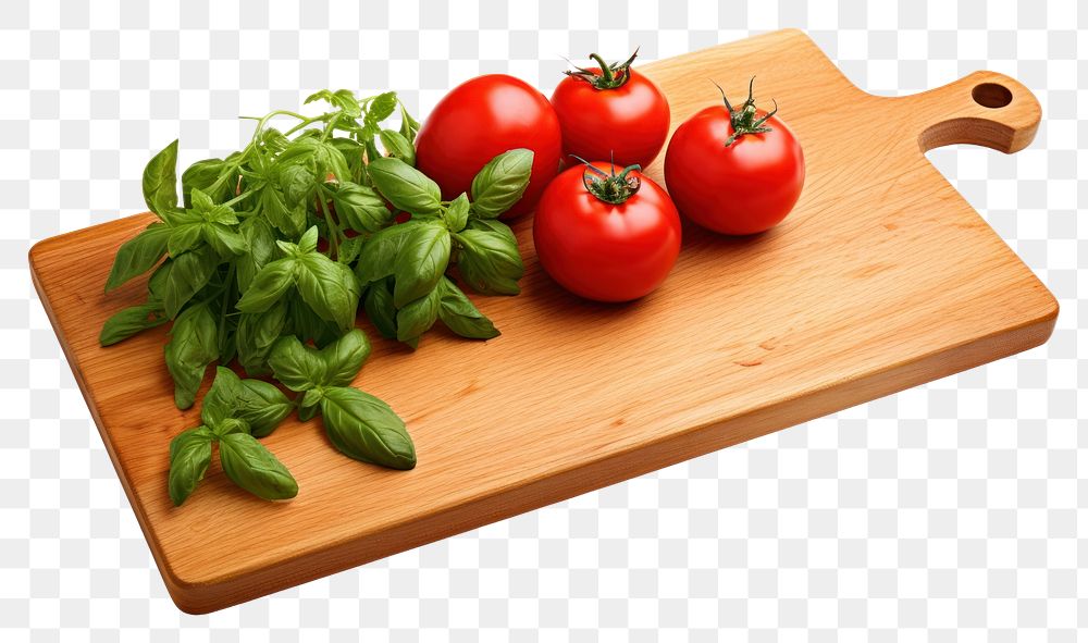 PNG Chopping board vegetable tomato plant. AI generated Image by rawpixel.
