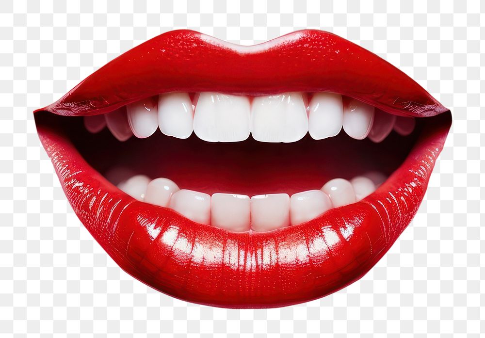 PNG Mouth png lipstick teeth white background. AI generated Image by rawpixel.