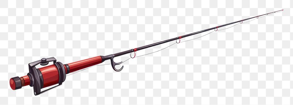 PNG Fishing rod white background