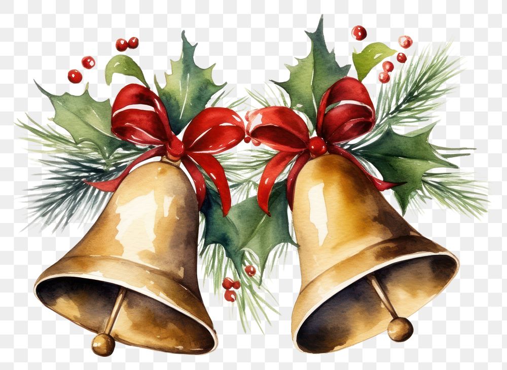 PNG A christmas bells white background celebration tradition