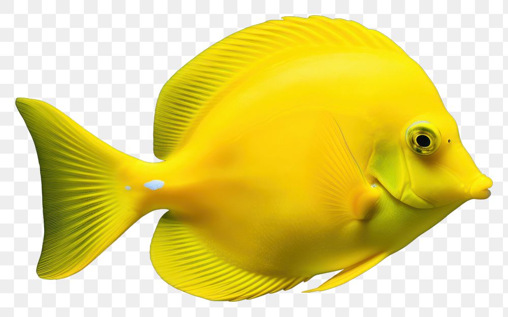 PNG Yellow tang fish swimming animal pomacanthidae. AI generated Image by rawpixel.