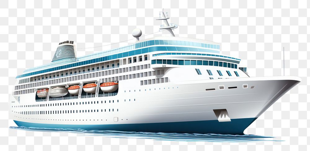 PNG Cruise ship vehicle boat white background. AI generated Image by rawpixel.