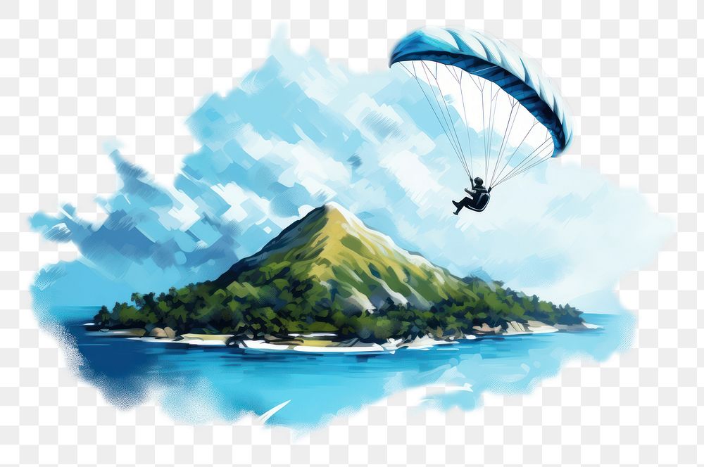 PNG Paragliding land adventure outdoors. AI generated Image by rawpixel.