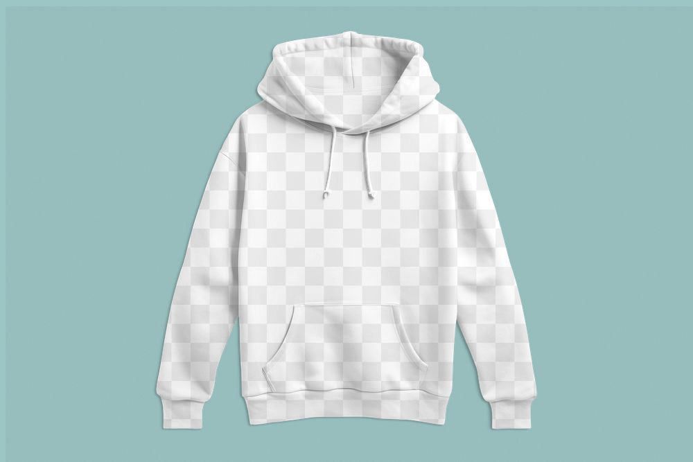 Hoodie png mockup, transparent apparel