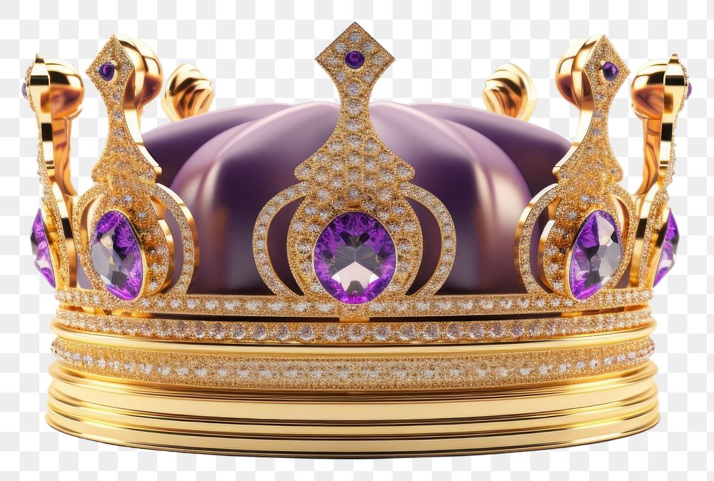 PNG King crown jewelry purple gold. AI generated Image by rawpixel.