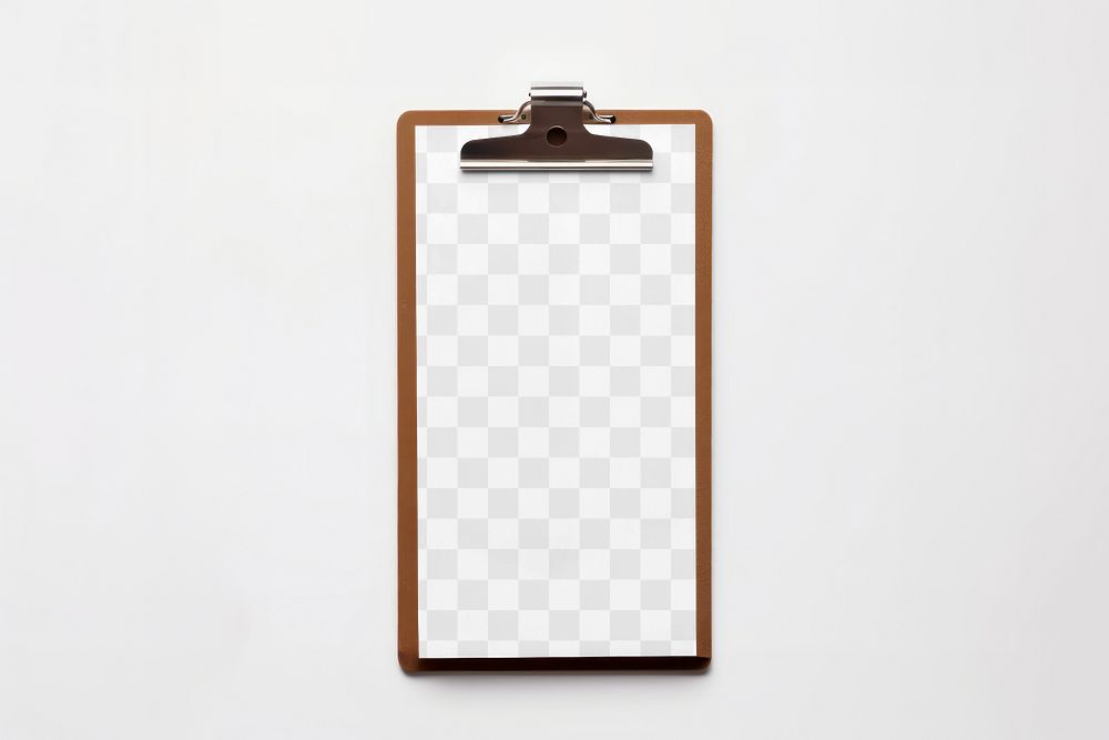 Clipboard menu png, transprent mockup