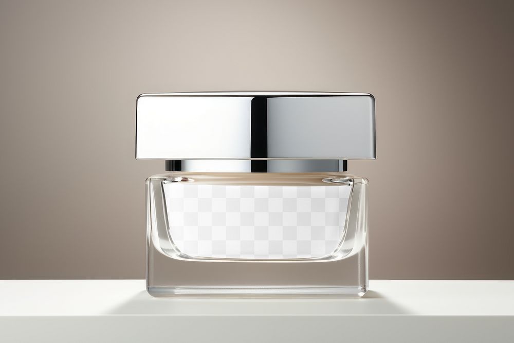 Cosmetics jar png mockup, transparent design