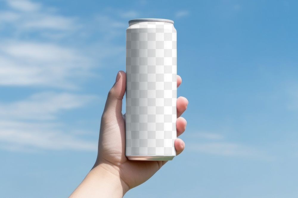 Soda can png transparent mockup