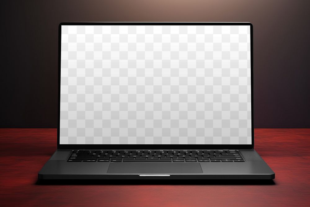 Laptop computer png, transprent mockup