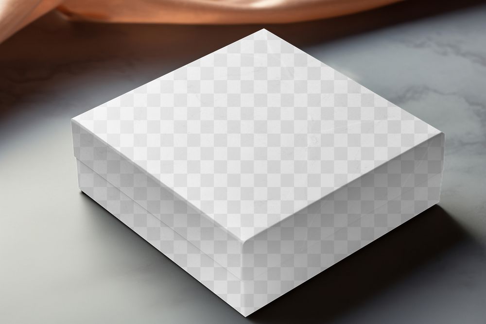 Product box png mockup, transparent design