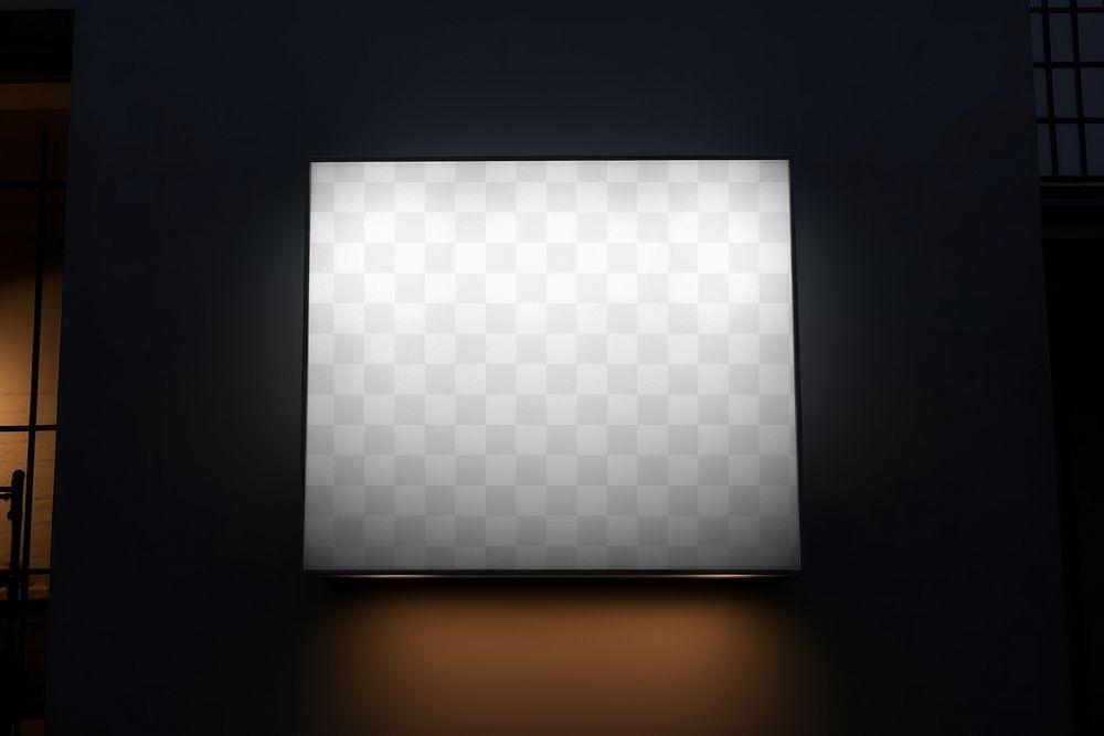 Light box png, transparent mockup
