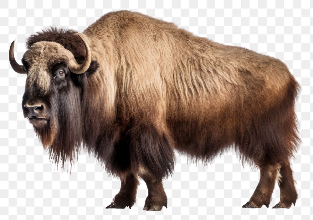 PNG Musk ox livestock wildlife animal. AI generated Image by rawpixel.