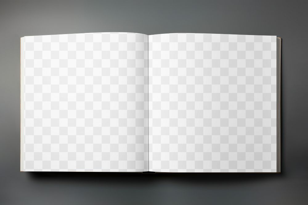 Book pages png mockup, transparent design